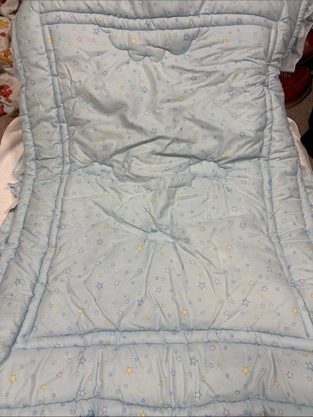Kids Line over the moon castle bears blue Yellow Quilted Nursery BlanketPrint